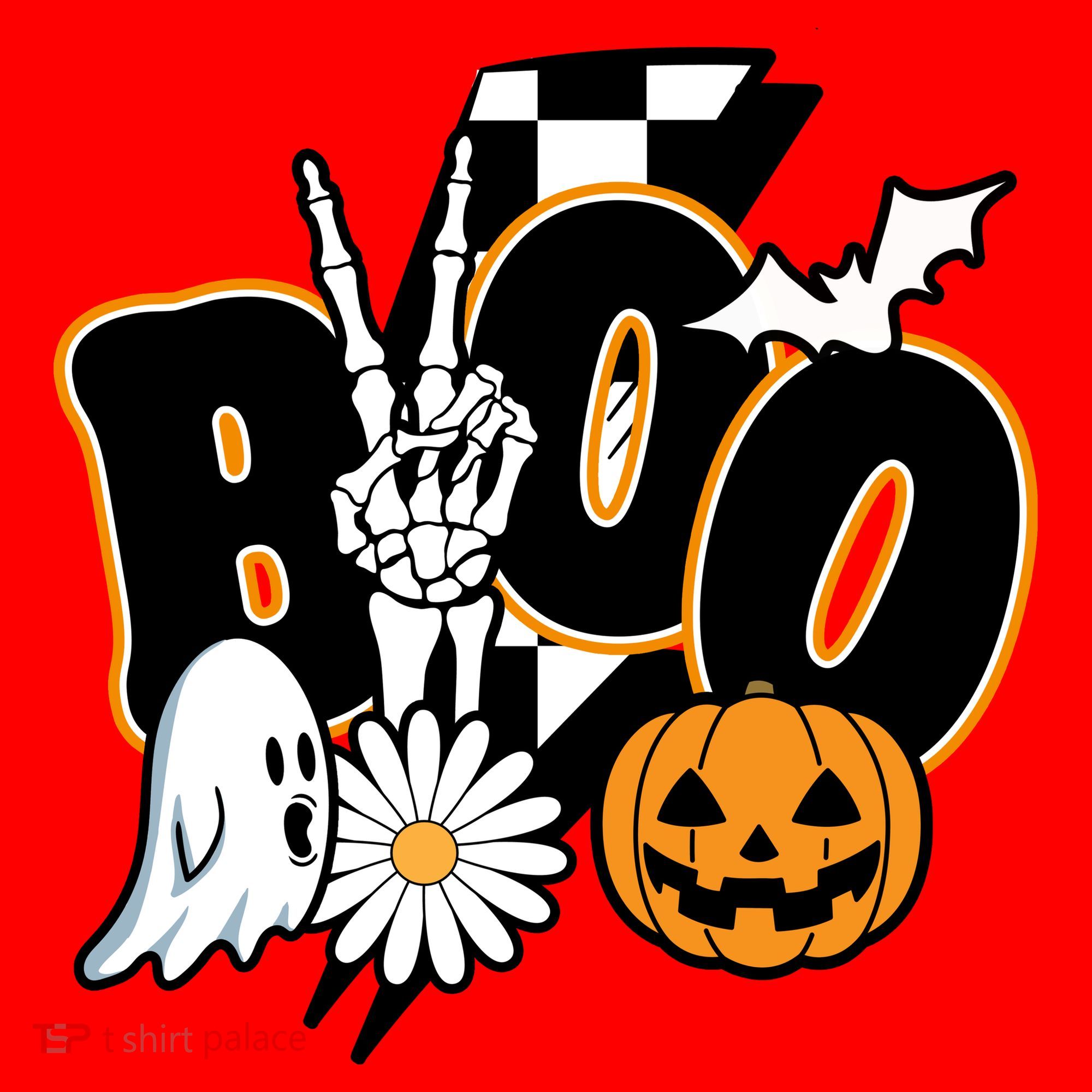 Boo Spooky Halloween Cute Santa Hat