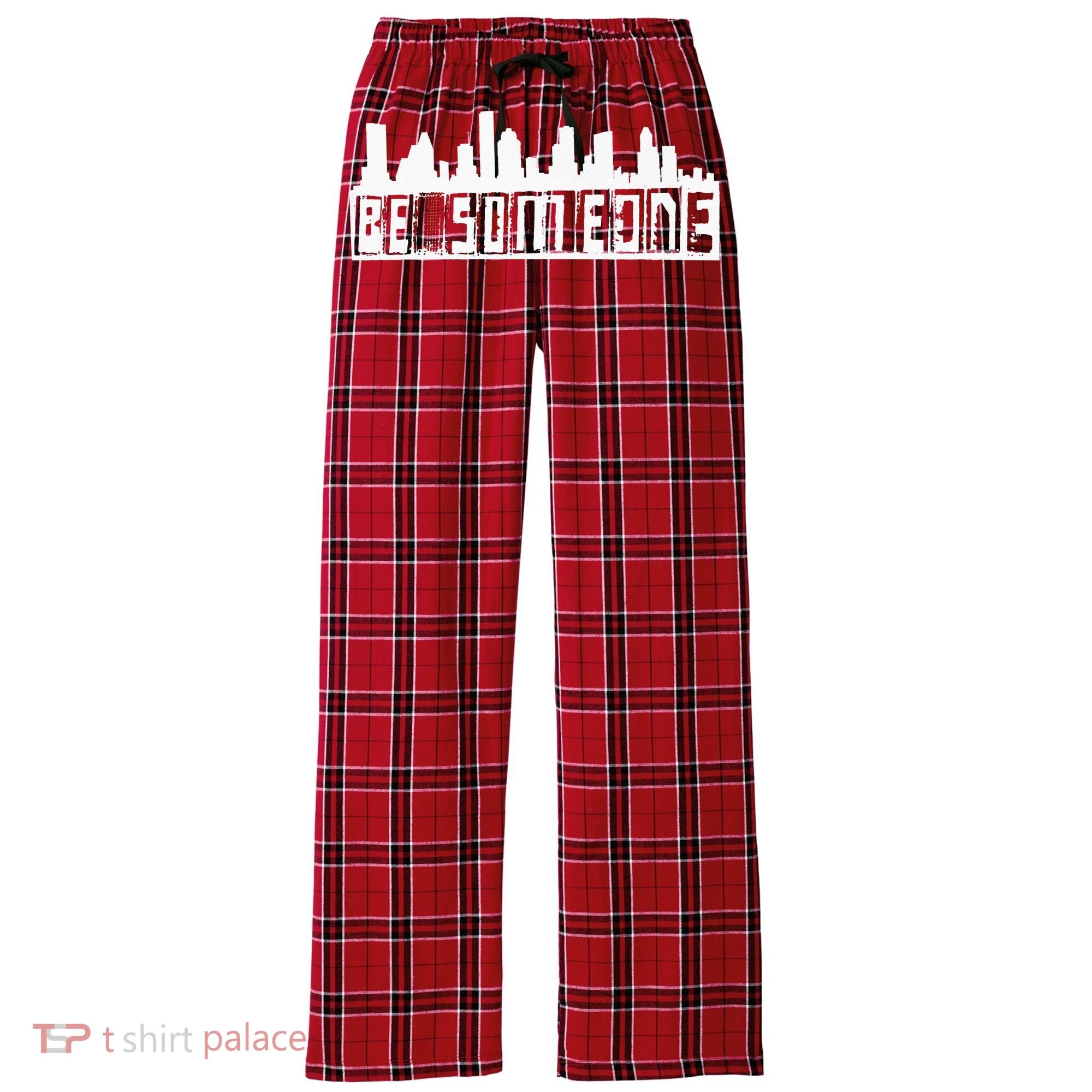 Be Someone H Town Houston Texas Skyline Women's Flannel Plaid Pajama Pants