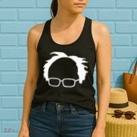 Bernie Sanders Hair And Glasses Bernie 2024 Women's Tank Top thumb 2