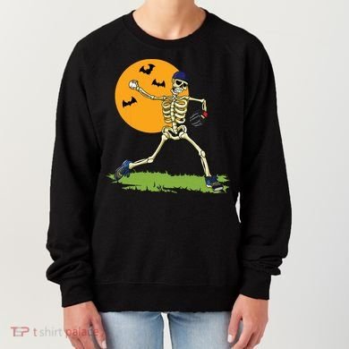 Baseball Skeleton Halloween Boy Baseball Halloween Women's Sweatshirt
