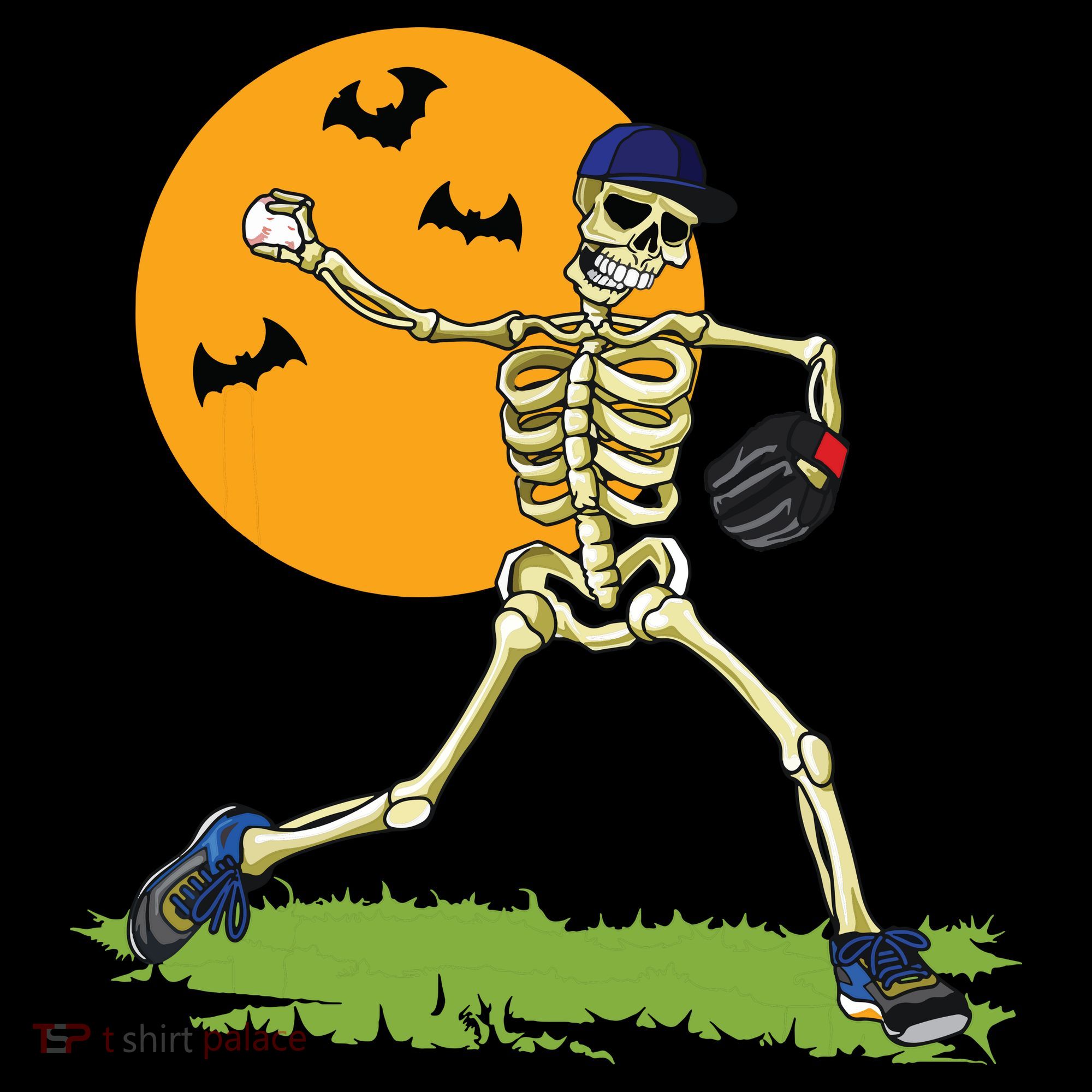 Baseball Skeleton Halloween Boy Baseball Halloween Coaster