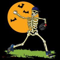 Baseball Skeleton Halloween Boy Baseball Halloween Toddler Hoodie thumb 2
