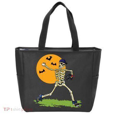 Baseball Skeleton Halloween Boy Baseball Halloween Tote Bag