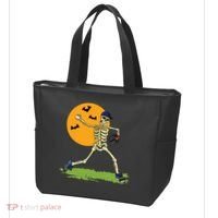 Baseball Skeleton Halloween Boy Baseball Halloween Tote Bag thumb 3