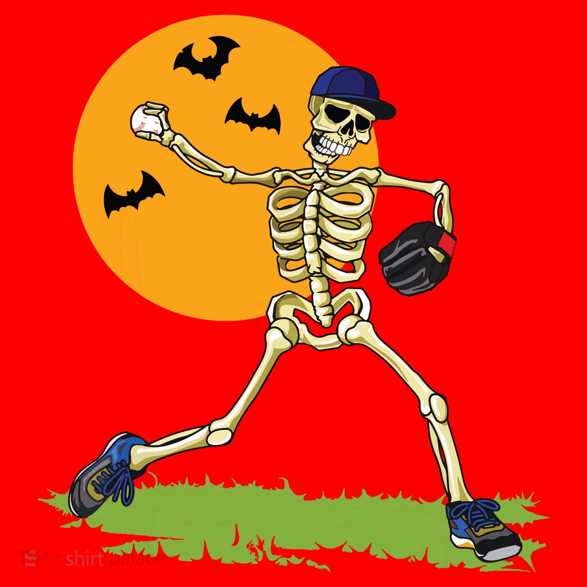Baseball Skeleton Halloween Boy Baseball Halloween Santa Hat