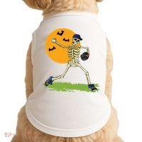 Baseball Skeleton Halloween Boy Baseball Halloween Doggie Tank thumb 0