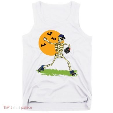 Baseball Skeleton Halloween Boy Baseball Halloween Tank Top