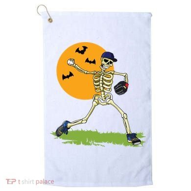 Baseball Skeleton Halloween Boy Baseball Halloween Golf Towel