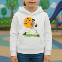 Baseball Skeleton Halloween Boy Baseball Halloween Kids Hoodie thumb 3