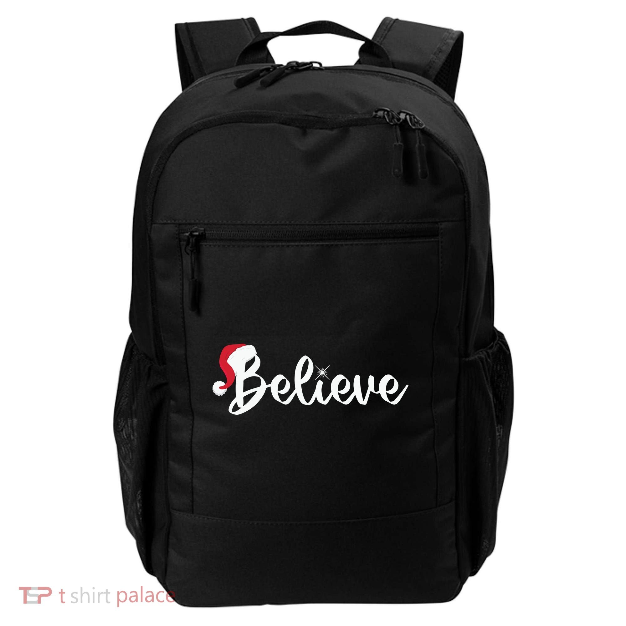 Believe Santa Hat Christmas Gift Backpack