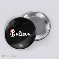 Believe Santa Hat Christmas Gift Button thumb 0