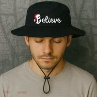 Believe Santa Hat Christmas Gift Bucket Hat thumb 2