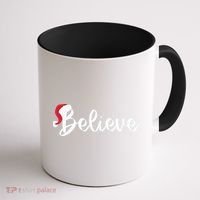 Believe Santa Hat Christmas Gift Coffee Mug thumb 1