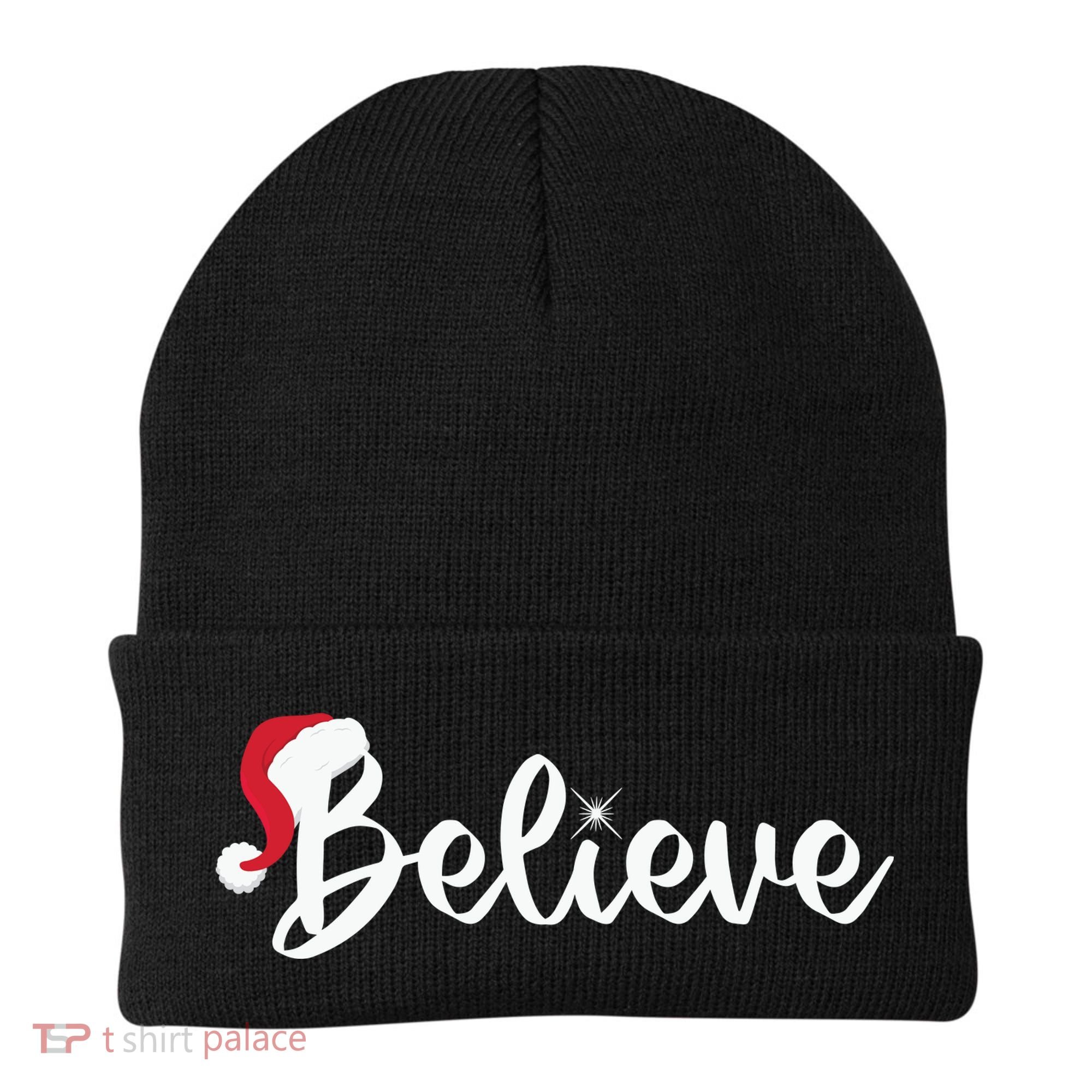 Believe Santa Hat Christmas Gift Beanie