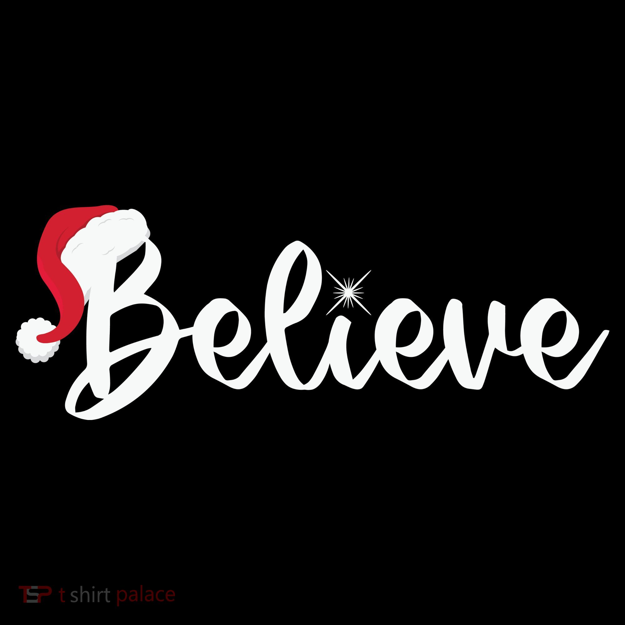 Believe Santa Hat Christmas Gift Women's Hoodie