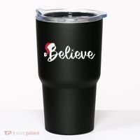 Believe Santa Hat Christmas Gift Tumbler thumb 0
