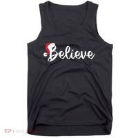 Believe Santa Hat Christmas Gift Tank Top thumb 0