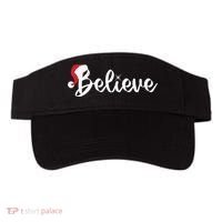 Believe Santa Hat Christmas Gift Visor thumb 0