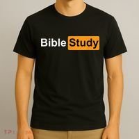 Bible Study Hub Logo Funny Sarcastic Adult Humor T-Shirt thumb 3