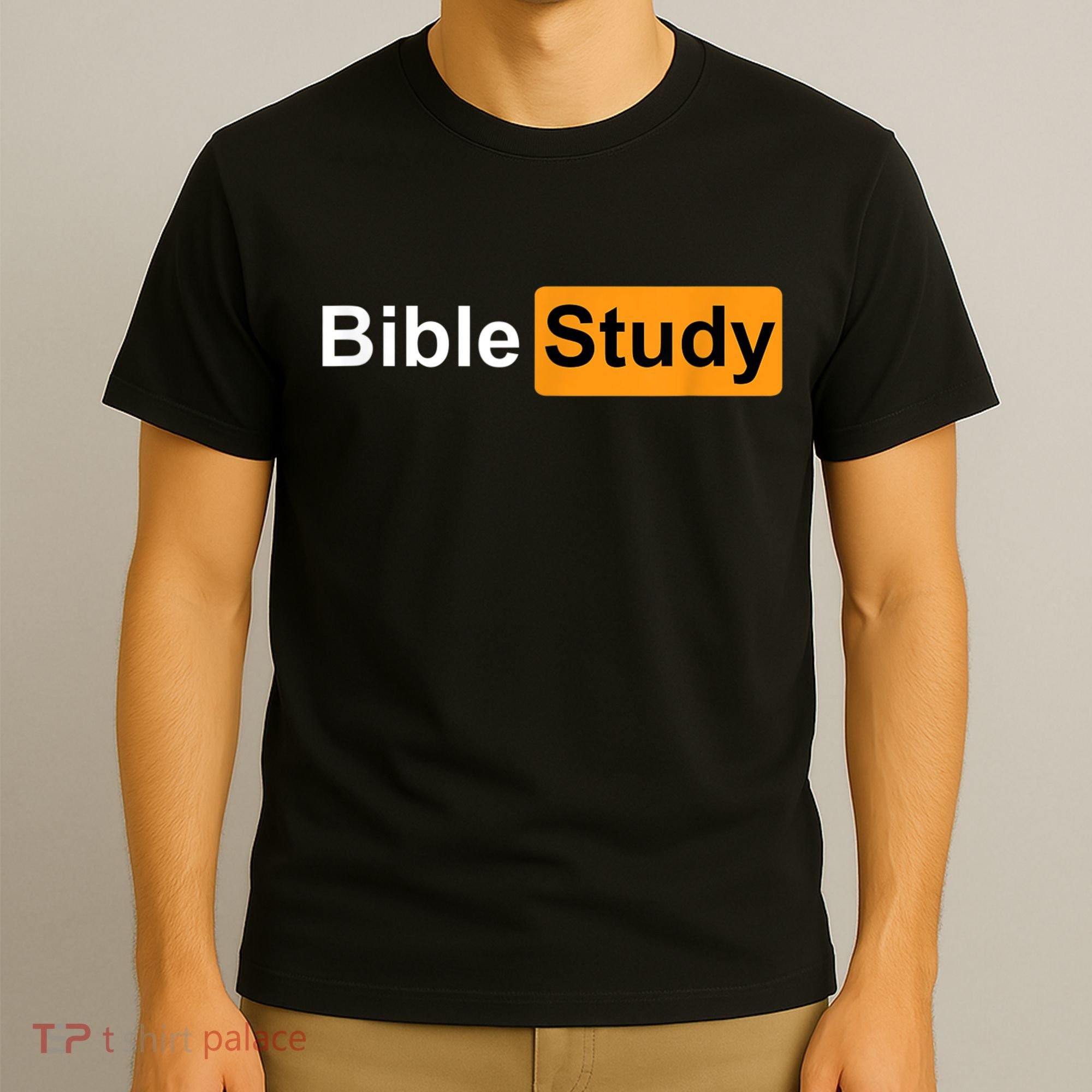 Bible Study Hub Logo Funny Sarcastic Adult Humor T-Shirt