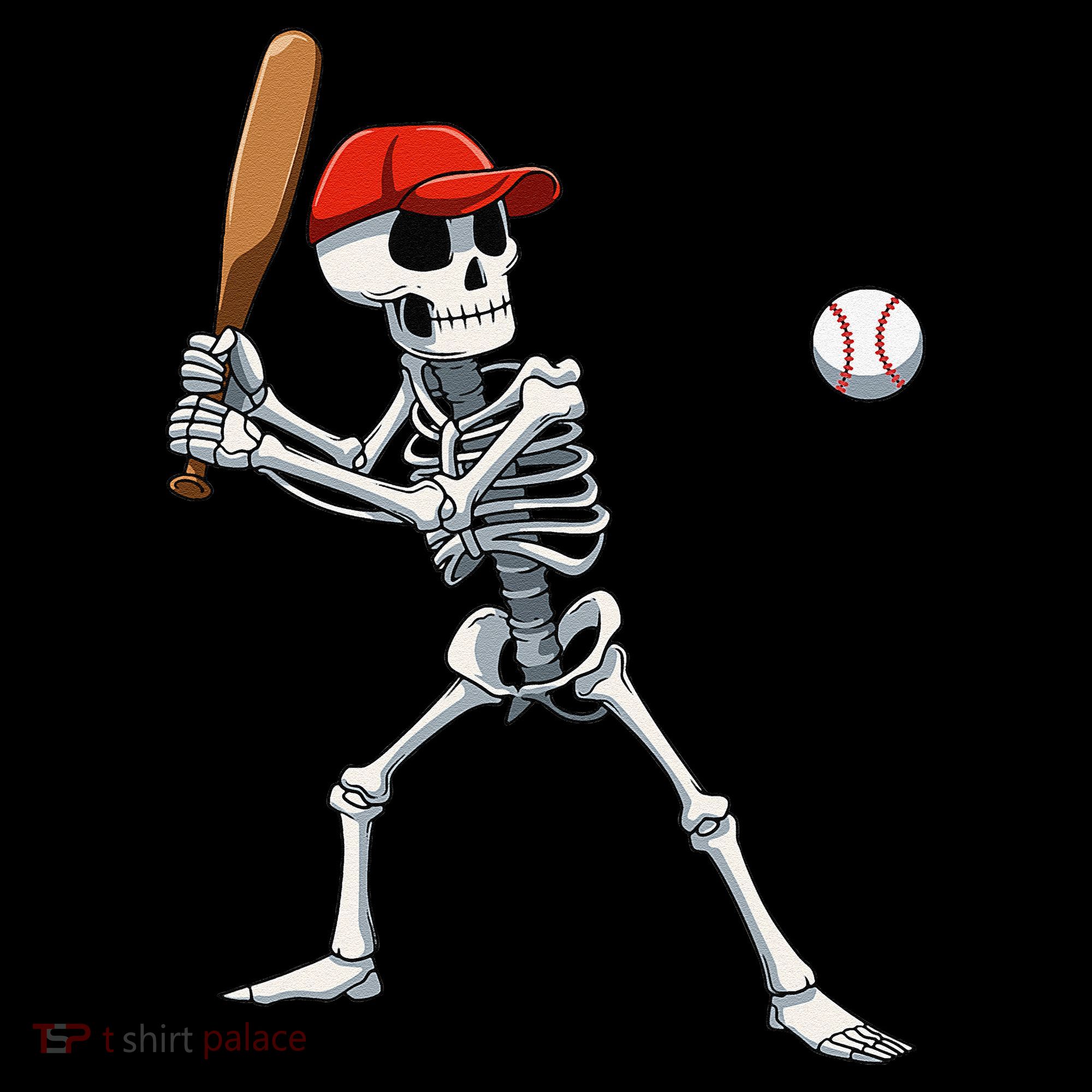 Baseball Skeleton Halloween Skeleton Playing Baseball Doggie Tank