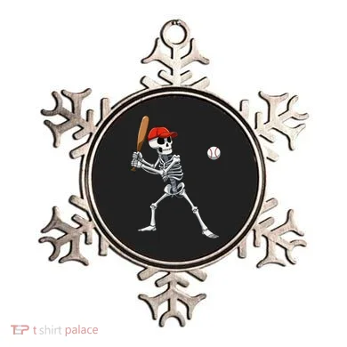 Baseball Skeleton Halloween Skeleton Playing Baseball Ornament