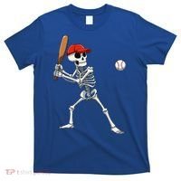 Baseball Skeleton Halloween Skeleton Playing Baseball T-Shirt thumb 0
