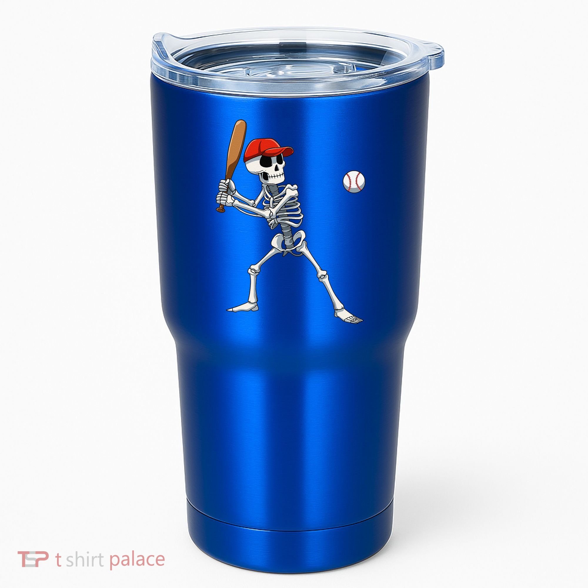 Baseball Skeleton Halloween Skeleton Playing Baseball Tumbler