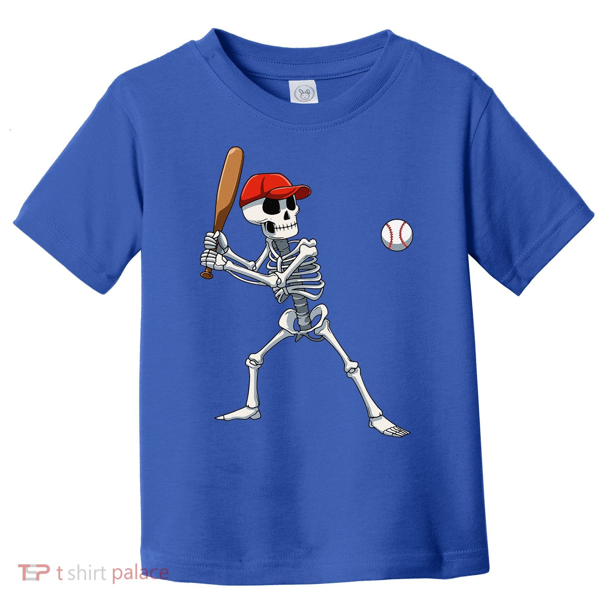 Baseball Skeleton Halloween Skeleton Playing Baseball Toddler T-Shirt