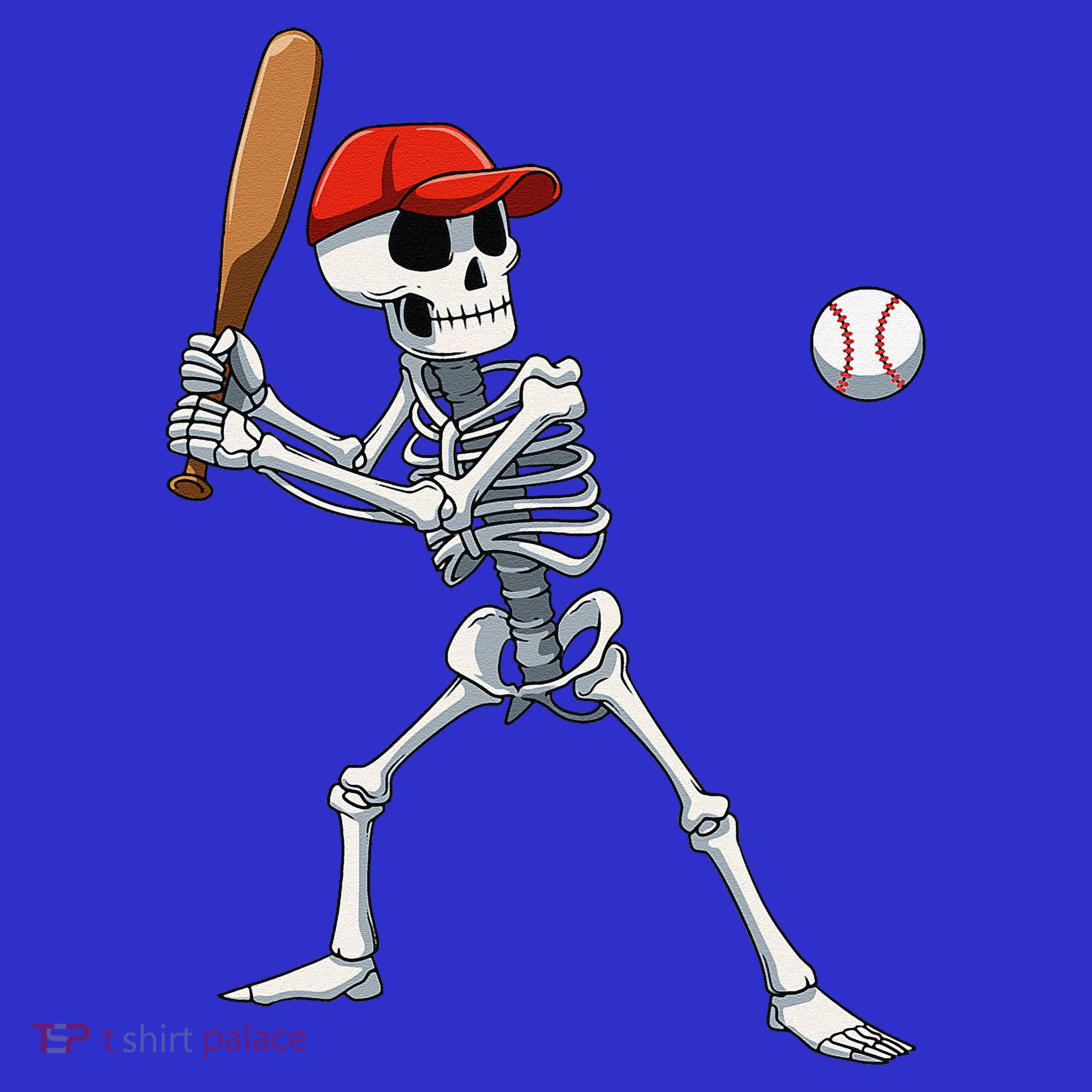 Baseball Skeleton Halloween Skeleton Playing Baseball Kids Sweatshirt