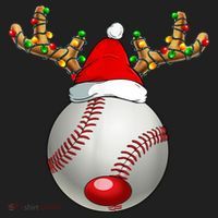 Baseball Santa Hat Reindeer Christmas Lights Men Boys Kids Beanie thumb 2