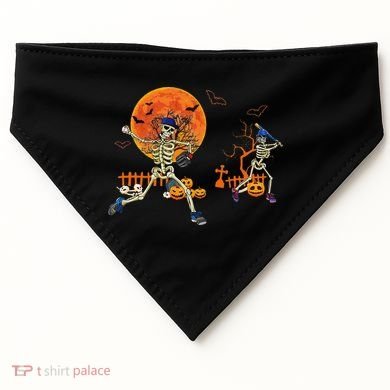 Baseball Skeleton Halloween Baseball Halloween USA-Made Doggie Bandana