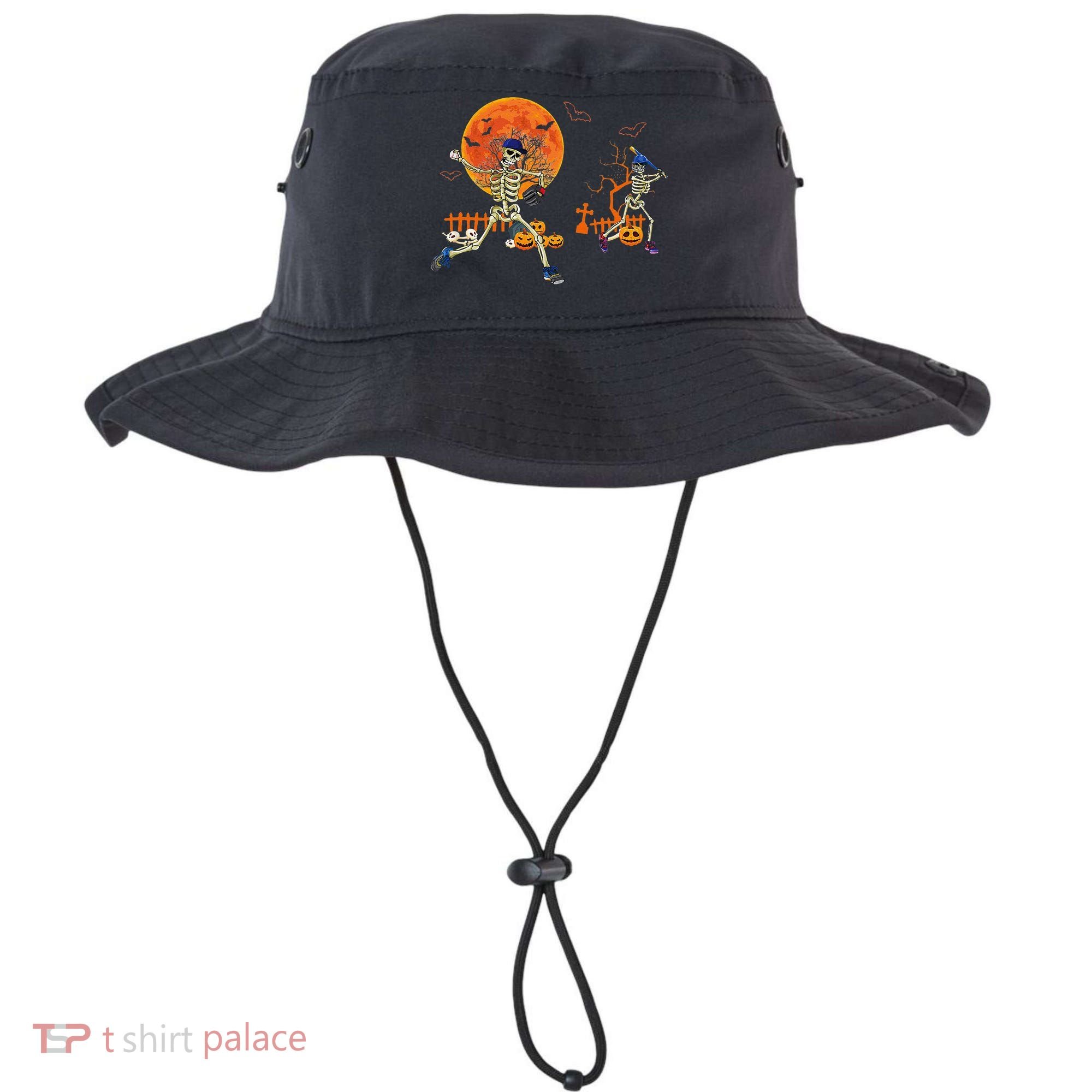 Baseball Skeleton Halloween Baseball Halloween Bucket Hat