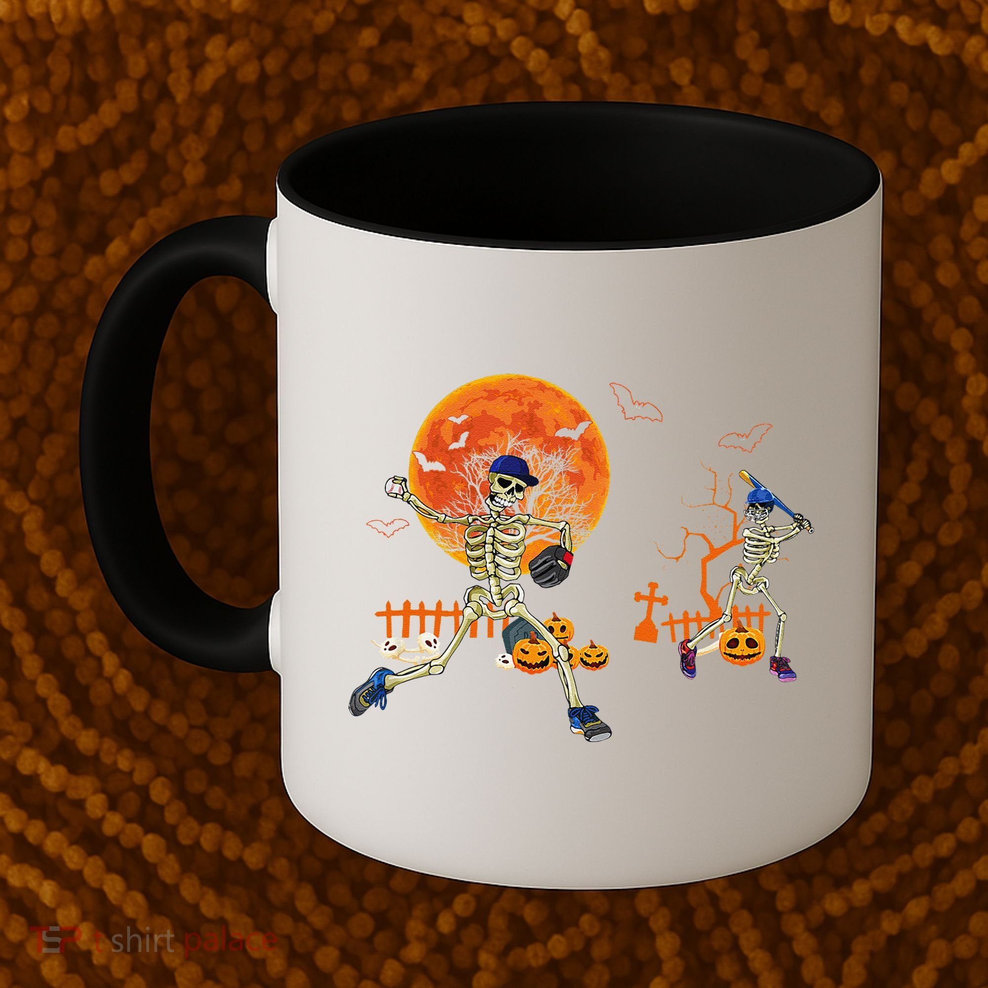 Baseball Skeleton Halloween Baseball Halloween Coffee Mug