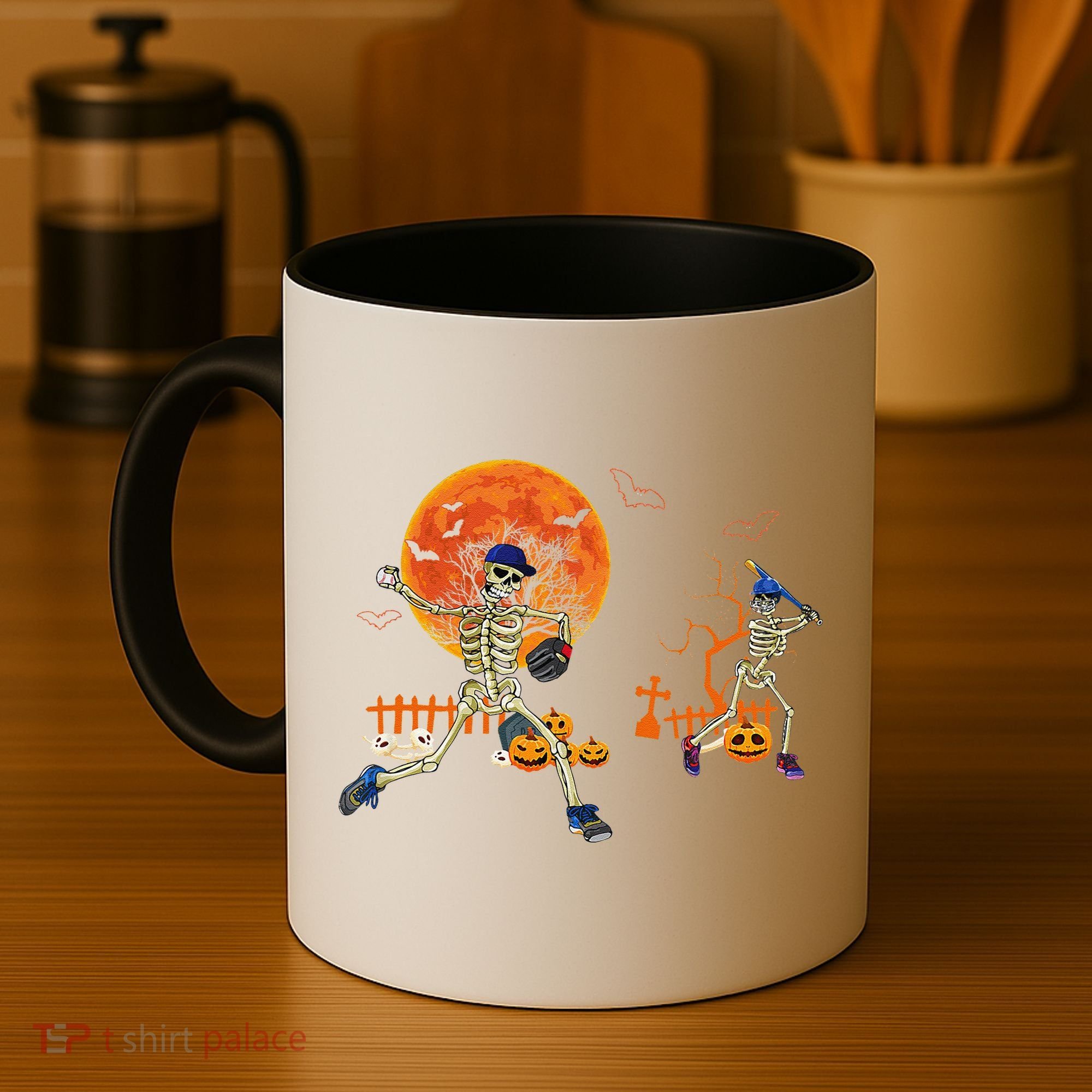 Baseball Skeleton Halloween Baseball Halloween Coffee Mug