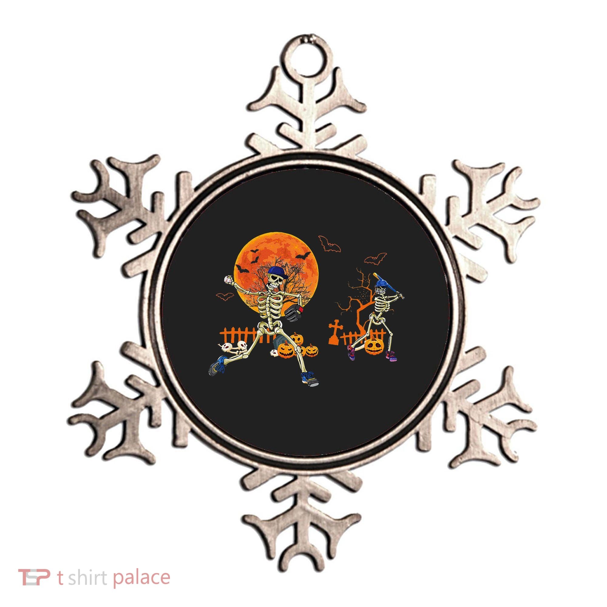 Baseball Skeleton Halloween Baseball Halloween Ornament