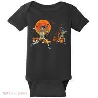 Baseball Skeleton Halloween Baseball Halloween Baby Bodysuit thumb 0