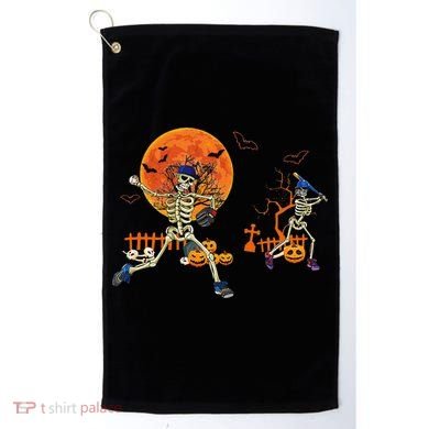Baseball Skeleton Halloween Baseball Halloween Golf Towel