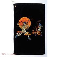 Baseball Skeleton Halloween Baseball Halloween Golf Towel thumb 0