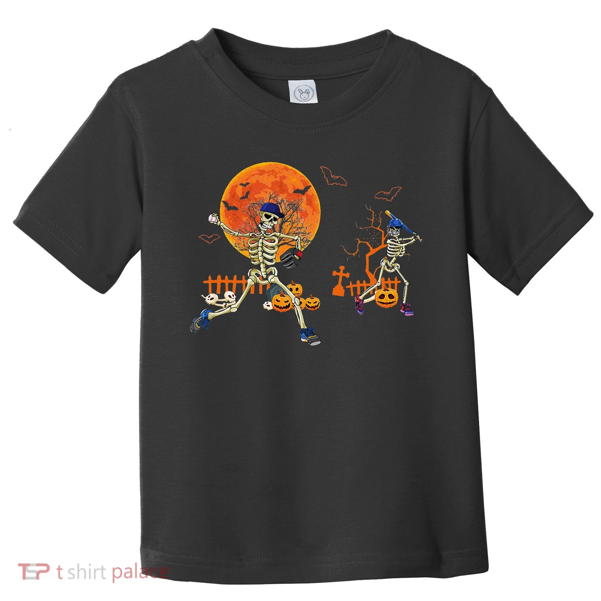 Baseball Skeleton Halloween Baseball Halloween Toddler T-Shirt