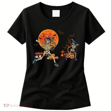 Baseball Skeleton Halloween Baseball Halloween Women's T-Shirt