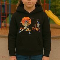 Baseball Skeleton Halloween Baseball Halloween Kids Hoodie thumb 3