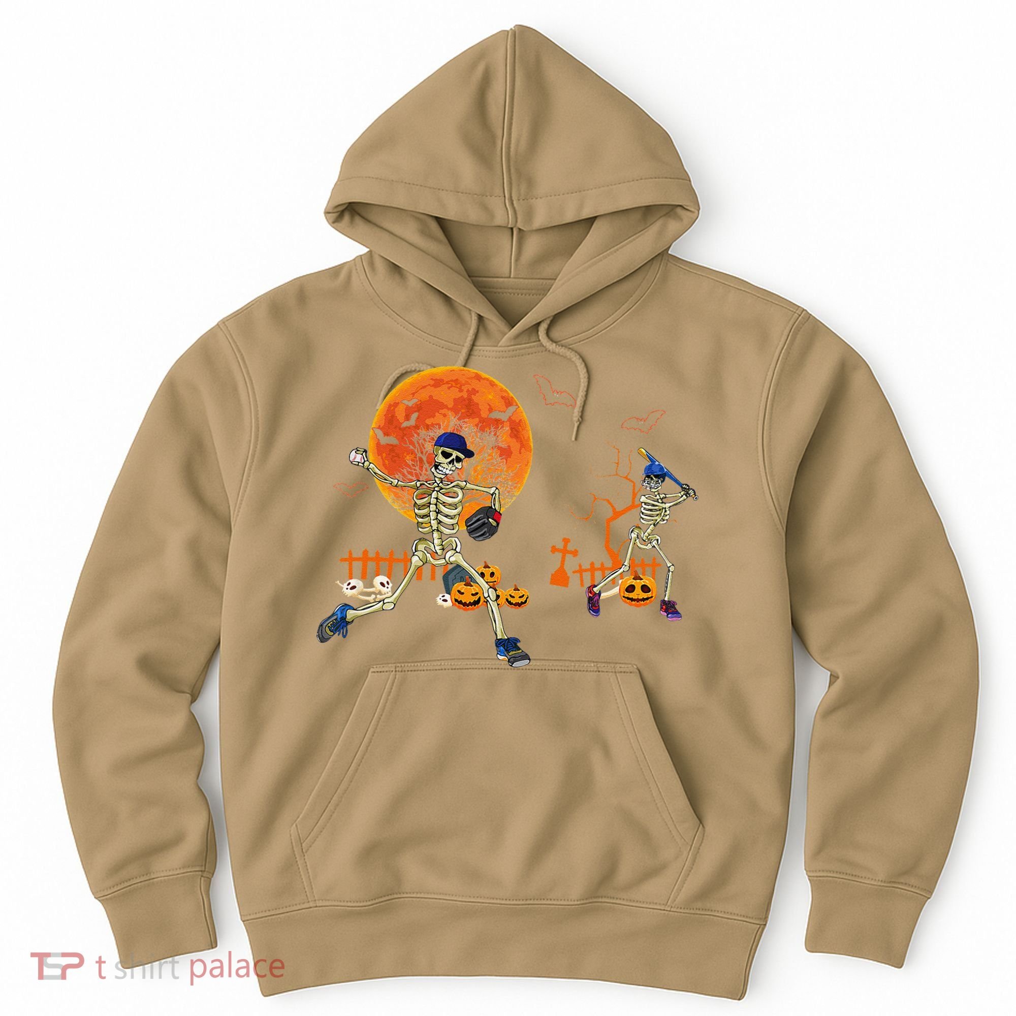 Baseball Skeleton Halloween Baseball Halloween Hoodie