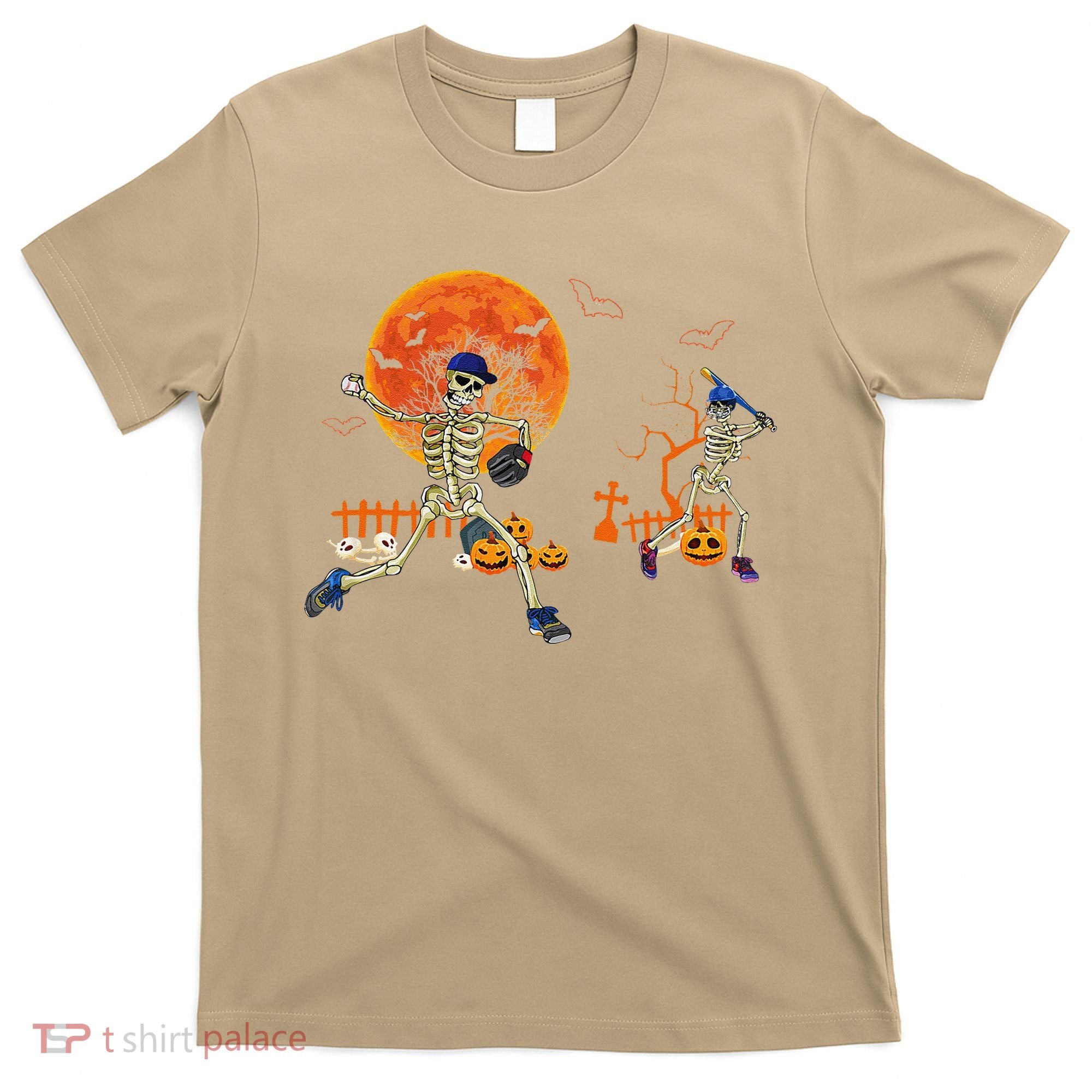 Baseball Skeleton Halloween Baseball Halloween T-Shirt