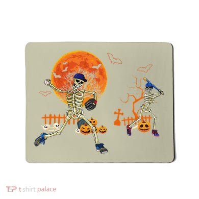 Baseball Skeleton Halloween Baseball Halloween Mousepad