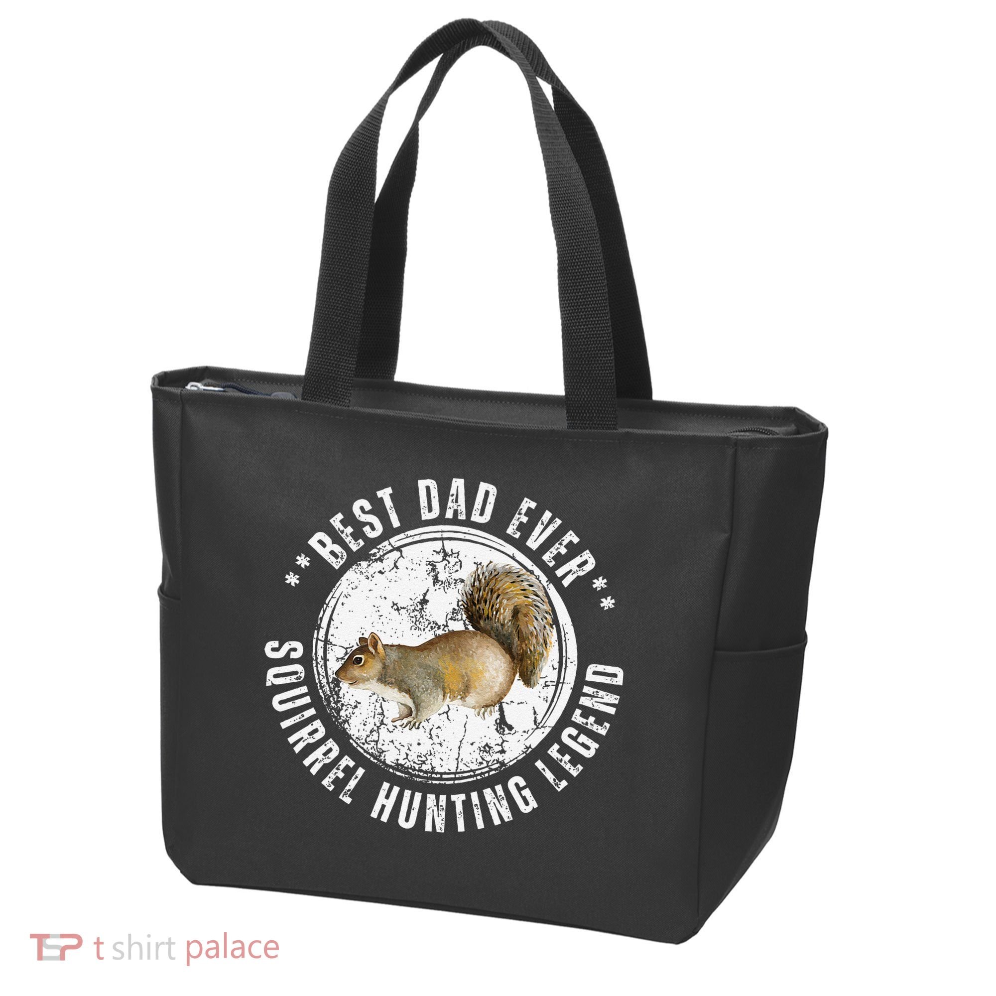 Best Squirrel Hunting Dad Fathers Day Dads Birthday Tote Bag