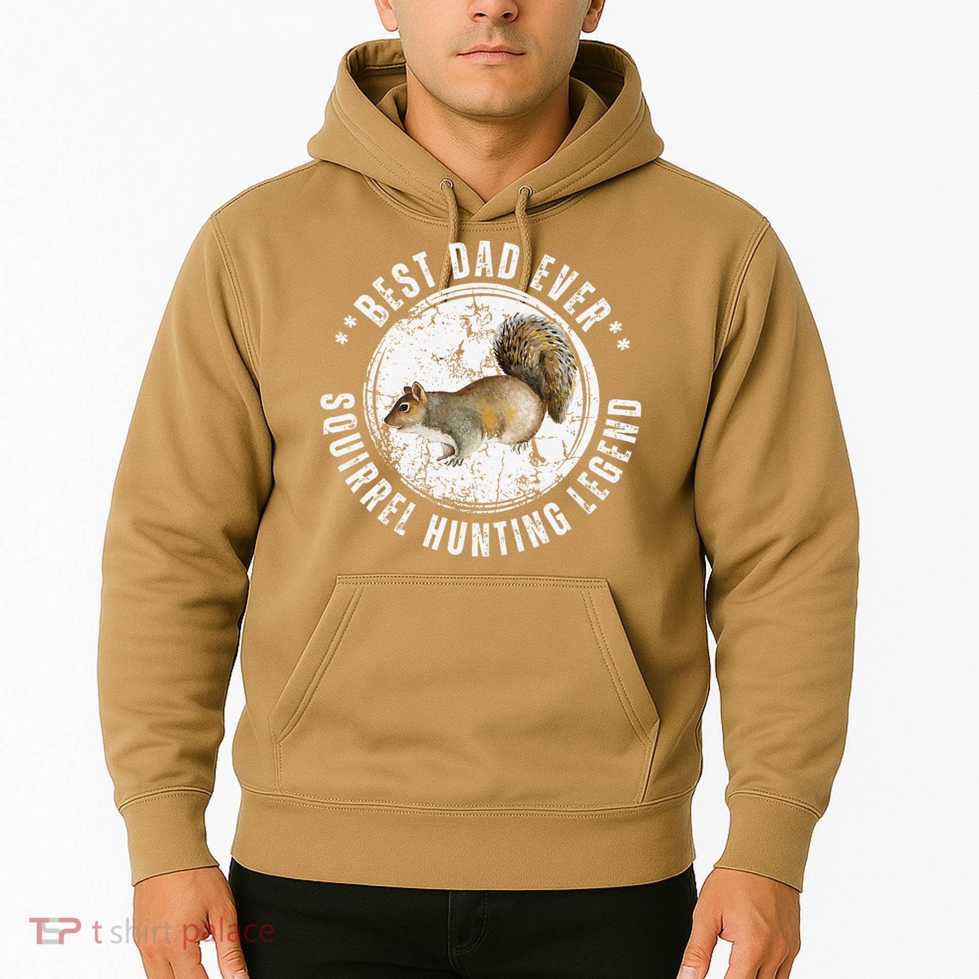 Best Squirrel Hunting Dad Fathers Day Dads Birthday Hoodie