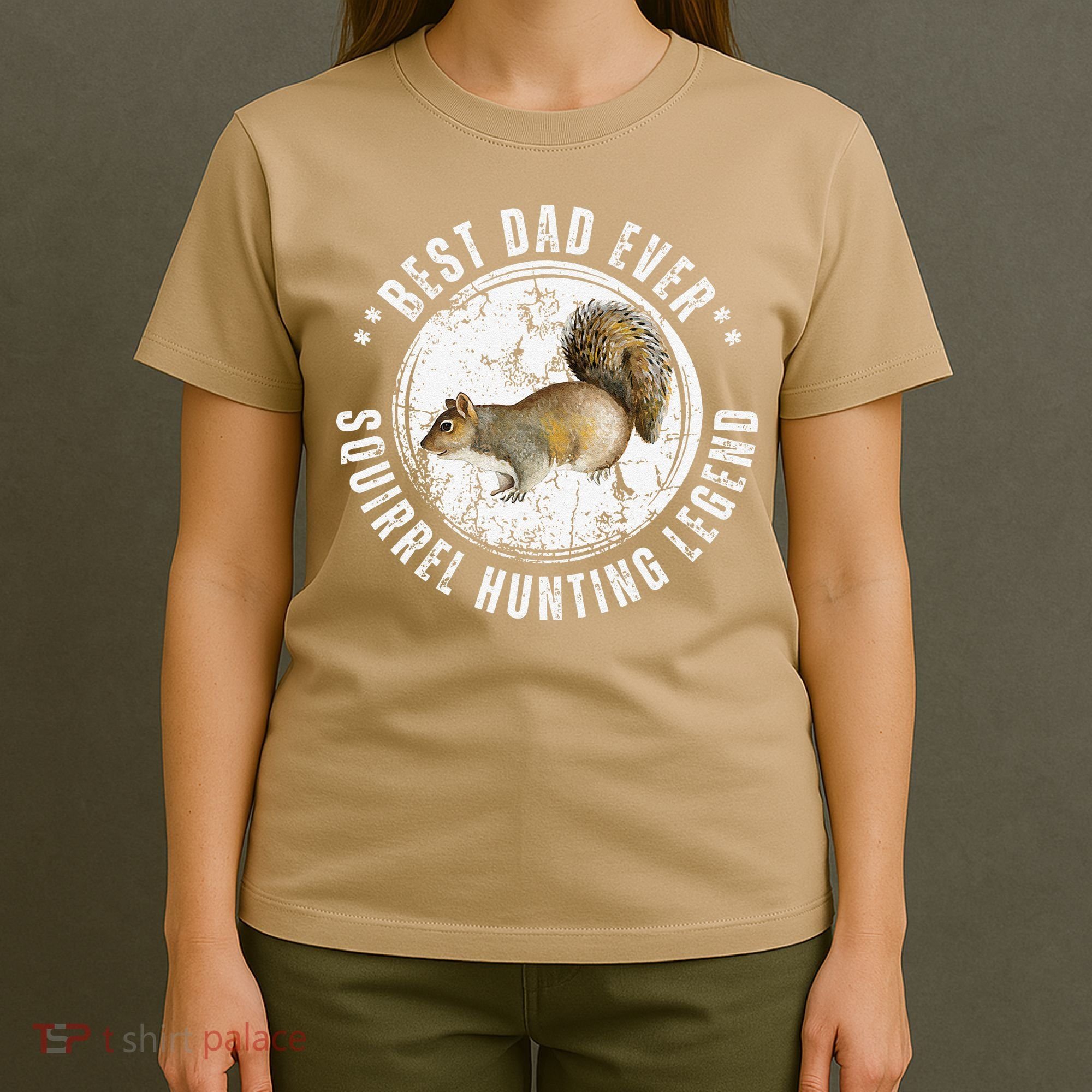 Best Squirrel Hunting Dad Fathers Day Dads Birthday T-Shirt