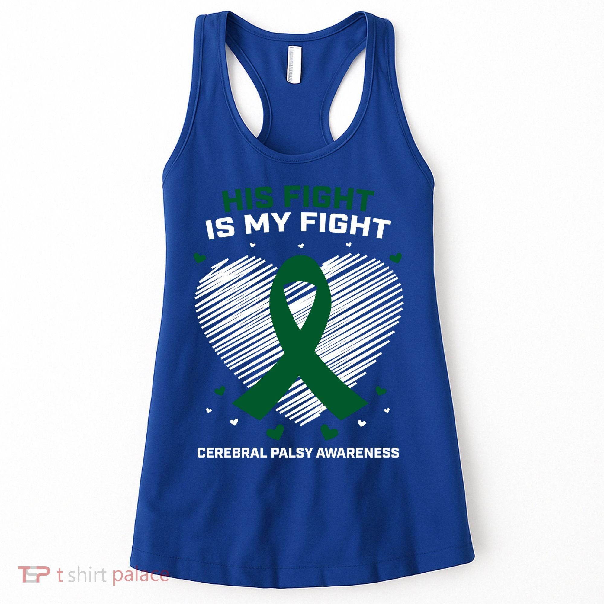 Brother Son His Fight Is My Fight Cerebral Palsy Awareness Gift Women's Tank Top
