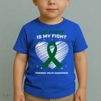 Brother Son His Fight Is My Fight Cerebral Palsy Awareness Gift Toddler T-Shirt thumb 2